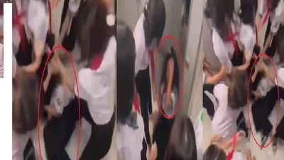 Xôn xao video ghi cảnh nhóm nữ sinh đánh bạn trong nhà vệ sinh trường học