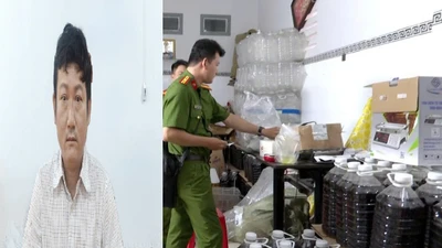 Bắt quả tang cơ sở sản xuất nước giặt, nước chấm giả, khởi tố tại An Giang