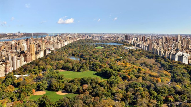 Phòng Manhattan Sky rộng hơn 390 m2 nằm tại tầng 59 của khách sạn, được trang bị những ô cửa kính cỡ lớn để có thể thưởng ngoạn cảnh sắc công viên trung tâm. Các khách hàng phải muốn lưu trú ở phòng suite này phải thuê ít nhất một tuần với giá 50.000 USD/đêm.