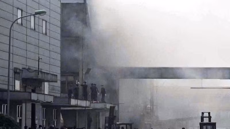 Nổ bình khí nén tại xưởng công ty SJ Tech Việt Nam