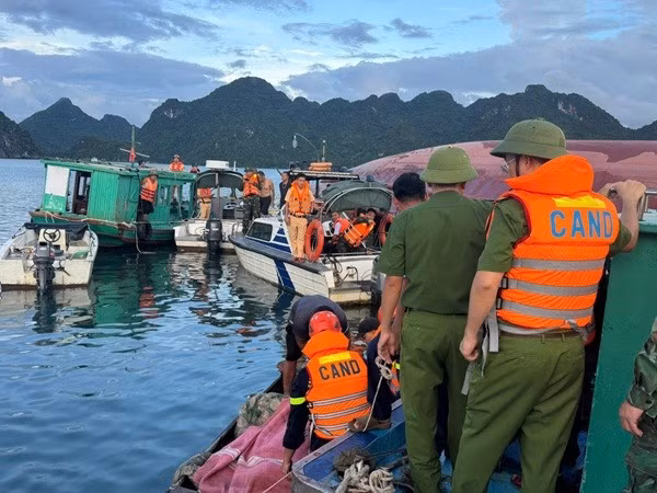 Cập nhật tìm kiếm thuyền viên còn mất tích vụ lật tàu tại Quảng Ninh