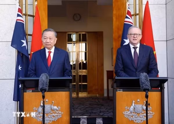 Tổng Bí thư, Chủ tịch nước Tô Lâm và Thủ tướng Australia gặp gỡ báo chí