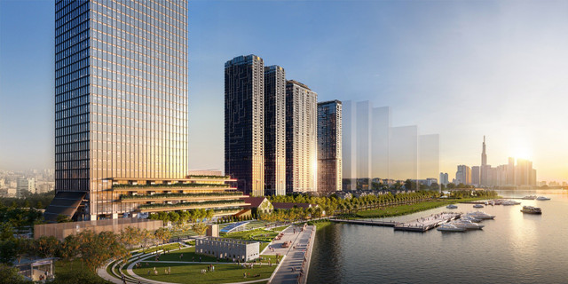 Liền kề tòa tháp Saigon Marina IFC - biểu tượng của trung tâm tài chính quốc tế TP.HCM, dự án còn kết nối trực tiếp với ga metro Ba Son và bến du thuyền ngay trong nội khu. 2.jpg