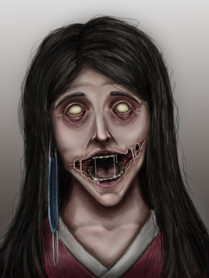 Khi câu trả lời là “Có”, Kuchisake Onna sẽ bỏ đi, và mọi thứ dường như sẽ trở lại bình thường. Nhưng không phải vậy, khi trở về nhà, nạn nhân sẽ thấy rằng “cô nàng xinh đẹp” với khuôn mặt rách nát đã chờ sẵn. Và chẳng ai biết chuyện gì sẽ xảy ra tiếp theo... Tất cả chỉ là truyền miệng và chưa ai xác minh được những câu chuyện này.
