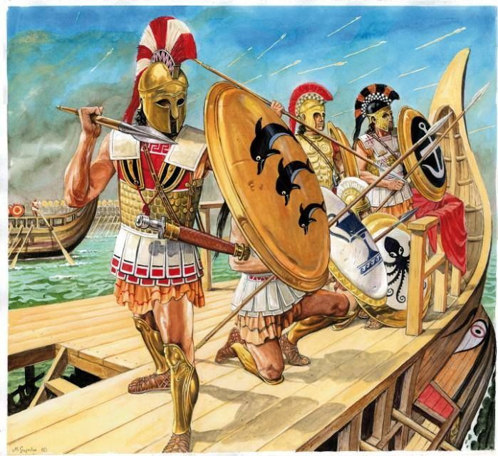 Bản thân Đô đốc Ariabignes, em trai của hoàng đế Xerxes, là một trong những quân nhân Ba Tư đầu tiên gục ngã trước làn sóng tấn công của quân Hy Lạp tại trận thủy chiến Salamis.