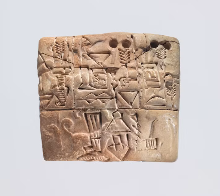  Chữ viết Proto-Sumerian. Đây là hệ thống ký tự sử dụng ở miền nam Lưỡng Hà khoảng năm 3500-3100 TCN. Là một trong những hệ thống chữ viết đầu tiên, nhiều ký tự của nó vẫn chưa được giải mã hoàn toàn. Ảnh: Pinterest.