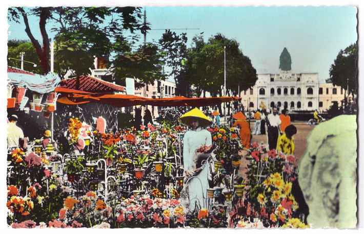 Chợ hoa họp ở đại lộ Nguyễn Huệ.