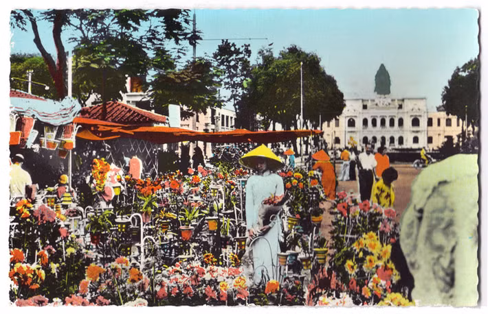 Chợ hoa họp ở đại lộ Nguyễn Huệ.