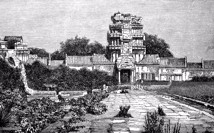 Một khu đền thuộc phế tích Angkor Wat.