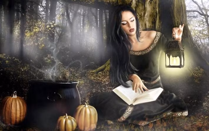  Tiếng gọi từ thế giới bên kia. Nhiều người tin rằng Halloween là thời điểm thích hợp để liên lạc với người đã mất. Những nghi lễ như cầu cơ, bói bài hay ngồi thiền bên ánh nến được thực hiện để “lắng nghe” thông điệp từ linh hồn thân nhân. Dù khoa học chưa từng chứng minh, niềm tin ấy vẫn khiến Halloween trở nên huyền bí hơn bao giờ hết. Ảnh: Pinterest.