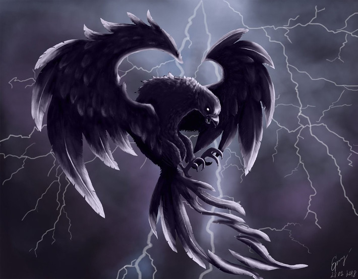  Xuất hiện trong nghệ thuật hiện đại. Nhiều họa sĩ và nhà thiết kế châu Phi lấy cảm hứng từ hình tượng Impundulu. Ảnh: twimg.com.