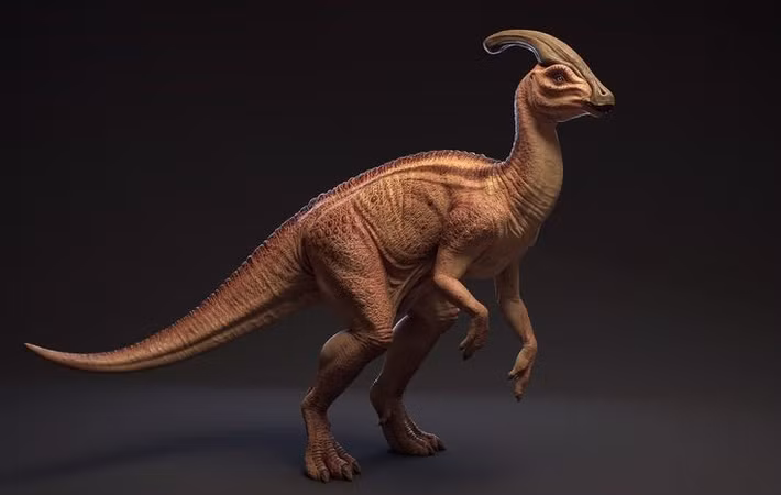  Là biểu tượng văn hóa đại chúng. Nhờ ngoại hình ấn tượng, Parasaurolophus thường xuyên xuất hiện trong sách, phim tài liệu và điện ảnh, trở thành một trong những loài khủng long được công chúng nhận diện nhiều nhất. Ảnh: Pinterest.