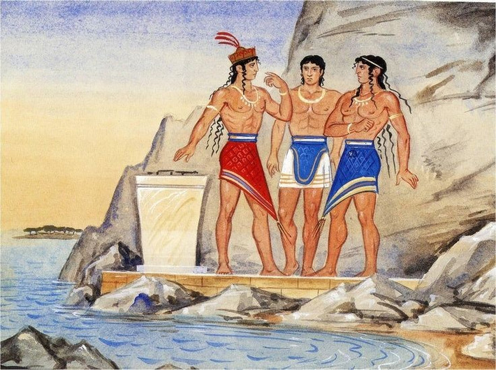  Ít bằng chứng về vũ khí chiến tranh. Các di chỉ khảo cổ hiếm khi phát hiện kho vũ khí quy mô lớn, củng cố nhận định rằng chiến tranh không phải trọng tâm xã hội Minoan. Ảnh: Pinterest.