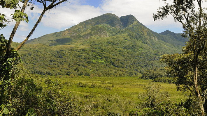  Vườn quốc gia mang tên hai núi lửa Kahuzi và Biéga. Cả hai ngọn núi đều đã tắt và tạo cảnh quan ấn tượng. Ảnh: africageographic.com.