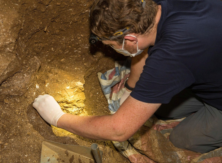 Bên cạnh đó, mũi nhọn thạch anh được tìm thấy không giống với công cụ đá tại Thung Bình 1, khả năng có thể là sản phẩm ngoại lai do xung đột hoặc giao lưu với các nhóm cư dân khác hoặc là một dạng công nghệ chế tạo của cư dân Tràng An thời bấy giờ. Điều này sẽ giúp các nhà nghiên cứu tìm hiểu rõ hơn về sự giao lưu văn hoá của người tiền sử. Ảnh: Báo Tiền Phong.