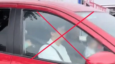 Xe chở trẻ nhỏ ngồi trước vô lăng bị phạt hơn 800.000 đồng