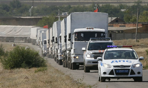 Đoàn xe cứu trợ của Nga. Đoàn xe cứu trợ của Nga.