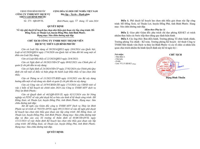 Mặt đập Hồ Đồng Xoài được XD Tân Hoàng Minh sửa chữa với giá 4 tỷ - Hình 2 Mat dap Ho Dong Xoai duoc XD Tan Hoang Minh sua chua voi gia 4 ty-Hinh-2