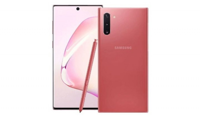 Galaxy Note10 màu hồng lộ ảnh báo chí, bút S pen cùng màu đi kèm Galaxy Note10 mau hong lo anh bao chi, but S pen cung mau di kem