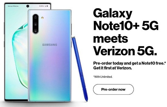 Nhà mạng Mỹ 'chơi sang' tặng kèm Galaxy Note10 cho khách đặt trước bản Note10+ 5G - Hình 2 Nha mang My 'choi sang' tang kem Galaxy Note10 cho khach dat truoc ban Note10+ 5G-Hinh-2