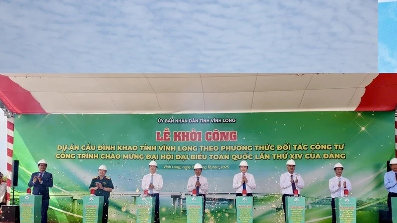 Vĩnh Long khởi công cầu Đình Khao hơn 2.852 tỷ đồng vượt sông Cổ Chiên