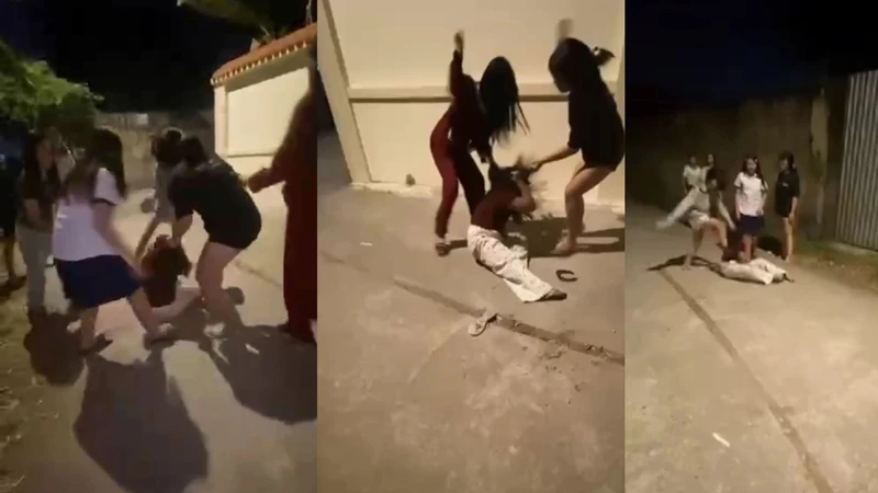 Xác minh clip nữ sinh bị vây quanh trong hẻm ở Hóc Môn