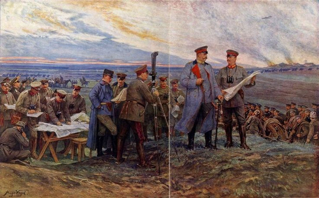 Quân Đức do tướng Hindenburg và Ludendorff chỉ huy. Hai vị tướng này sau đó trở thành anh hùng dân tộc và lãnh đạo quân đội Đức. Ảnh: Pinterest.