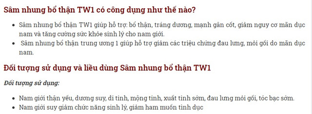 Tinh sâm nhung bổ thận Dược liệu TW1 bị cảnh báo vì lý do này - Hình 2 Tinh sam nhung bo than Duoc lieu TW1 bi canh bao vi ly do nay-Hinh-2