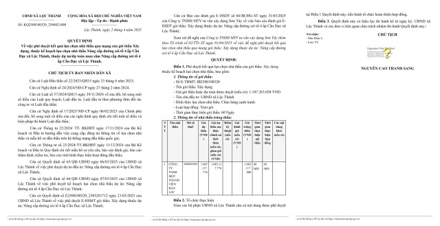 Bình Phước: Biết gì về Cty Bảo Lộc trúng gói thầu nâng cấp đường ấp Cần Dực? Binh Phuoc: Biet gi ve Cty Bao Loc trung goi thau nang cap duong ap Can Duc?