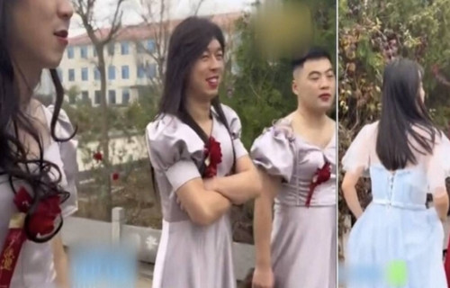 Hài hước dàn phù dâu lạ lùng khiến khách mời hú hồn Hai huoc dan phu dau la lung khien khach moi hu hon