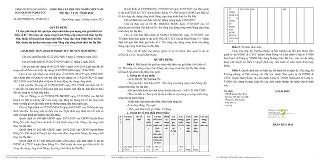 Lam Dong: Ai trung goi thau nang cap thuy loi Da Blu?