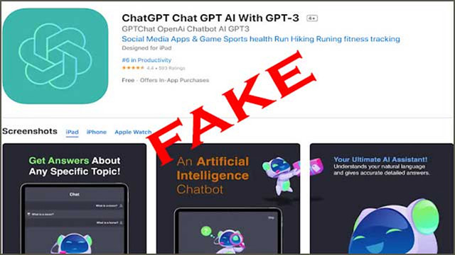 Nhận diện loạt ứng dụng ChatGPT giả mạo trên App Store và Google Play - Hình 2 Nhan dien loat ung dung ChatGPT gia mao tren App Store va Google Play-Hinh-2