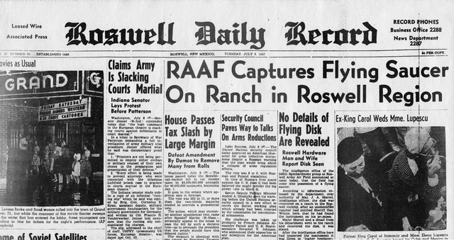 Tiết lộ mới gây chấn động vụ UFO rơi ở Roswell năm 1947 Tiet lo moi gay chan dong vu UFO roi o Roswell nam 1947