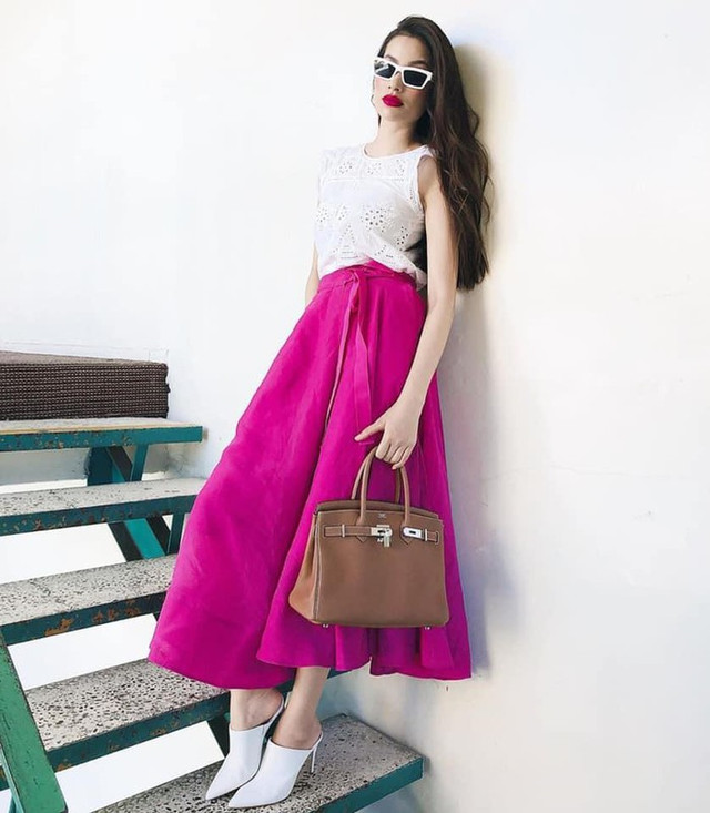 Sang Mỹ sinh con, Hoa hậu Phạm Hương cũng thay đổi phong cách thời trang - Hình 11 Sang My sinh con, Hoa hau Pham Huong cung thay doi phong cach thoi trang-Hinh-11
