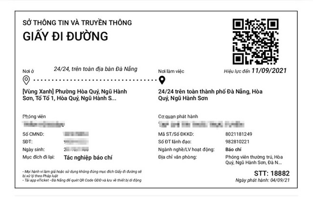 Tỉnh thành áp dụng nhất công nghệ trong việc cấp giấy đi đường? Tinh thanh ap dung nhat cong nghe trong viec cap giay di duong?