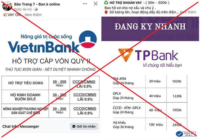 Nhiều chiêu trò giả mạo ngân hàng, lừa đảo mời vay tiền Nhieu chieu tro gia mao ngan hang, lua dao moi vay tien