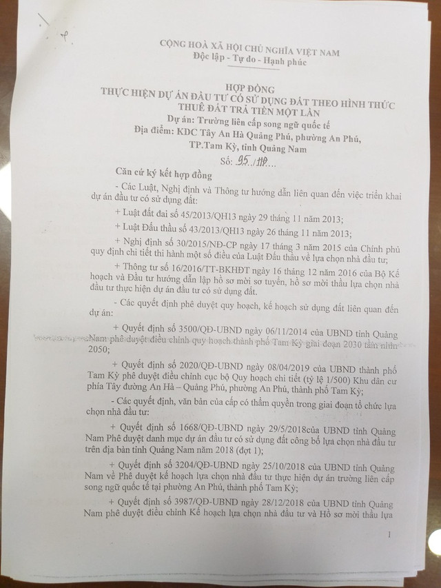 Công ty ABC thuê đất vàng 150 tỷ ở Quảng Nam như thế nào? Cong ty ABC thue dat vang 150 ty o Quang Nam nhu the nao?