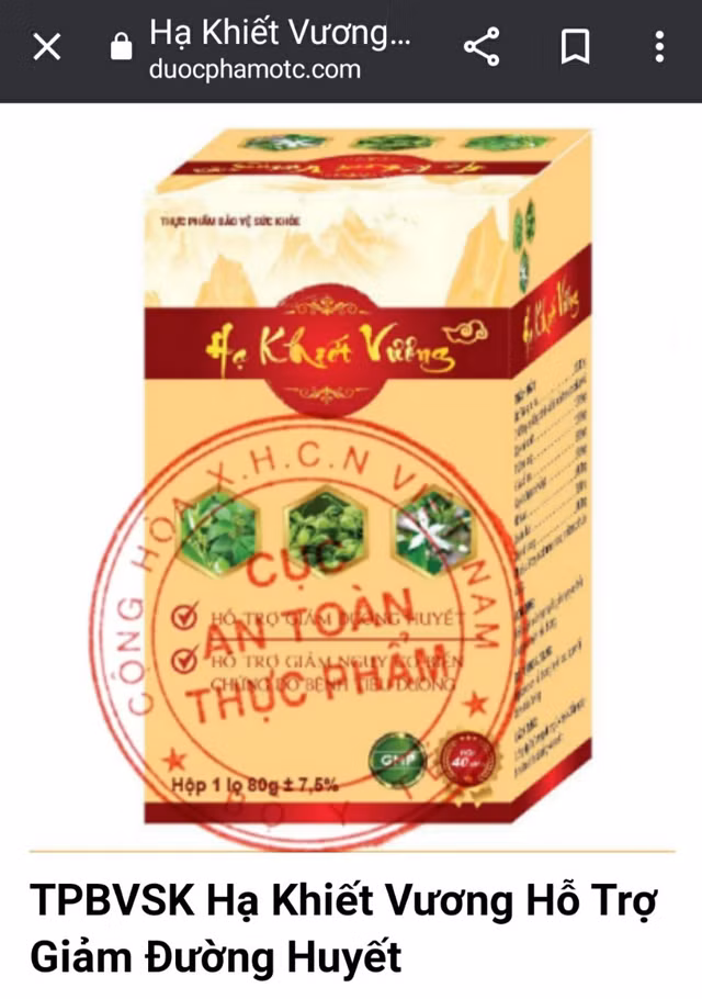 TPBVSK Ha Khiet Vuong quang cao nhu thuoc: RBG Viet Nam bao lan bi xu phat?