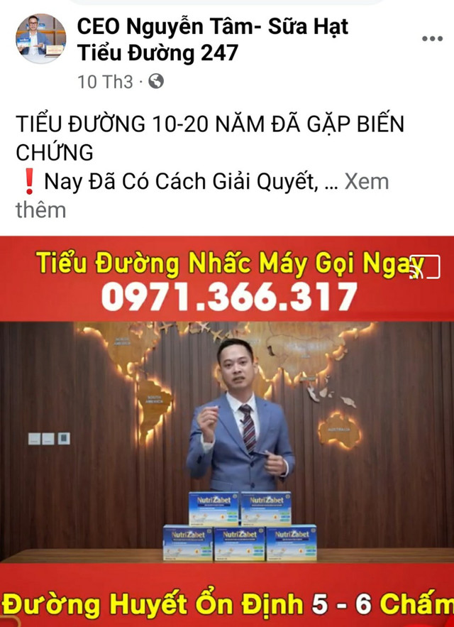 Sữa hạt Nutrizabet vẫn được quảng cáo điều trị tiểu đường - Hình 5 Sua hat Nutrizabet van duoc quang cao dieu tri tieu duong-Hinh-5