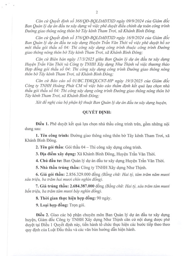 Ca Mau: Cong ty Nhu Thinh trung thau nang cap duong GTNT hon 4 ty-Hinh-2