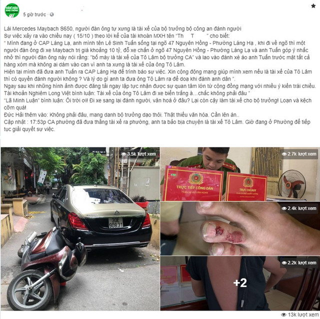 Thông tin mới nhất vụ tài xế Maybach S650 xưng lái xe Bộ trưởng Công an đánh người Thong tin moi nhat vu tai xe Maybach S650 xung lai xe Bo truong Cong an danh nguoi