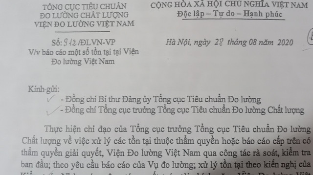 Nghi vấn sai phạm ở Viện Đo lường Việt Nam: “Đẻ” 3,5 ngàn máy đo nồng độ cồn lệch chuẩn… rồi “nói mất” hồ sơ? Nghi van sai pham o Vien Do luong Viet Nam: “De” 3,5 ngan may do nong do con lech chuan… roi “noi mat” ho so?