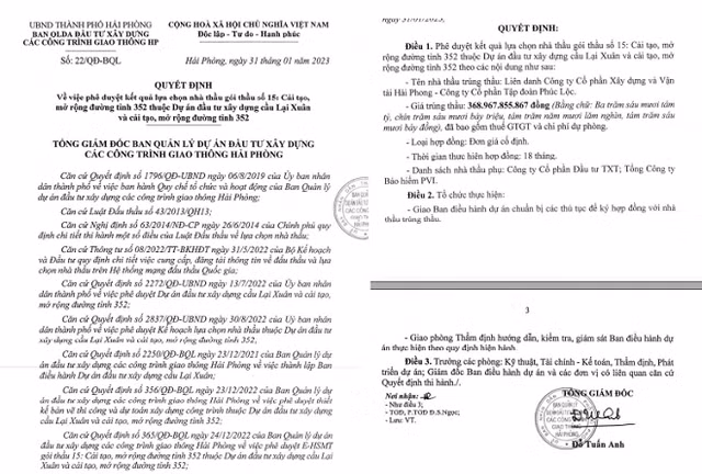 Soi tai chinh nha dau tu trung thau duong giao thong gan 370 ty tai Hai Phong