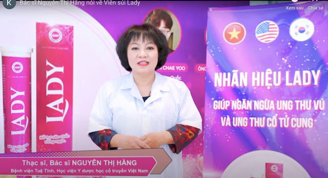 Quang cao vien sui Lady nhu thuoc: Bac si co bi loi dung hinh anh?-Hinh-2