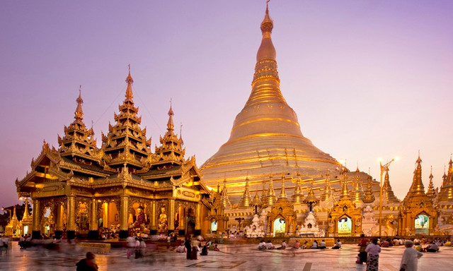 Ngôi chùa có bảo tháp dát vàng, kim cương tuyệt đẹp ở Myanmar Ngoi chua co bao thap dat vang, kim cuong tuyet dep o Myanmar
