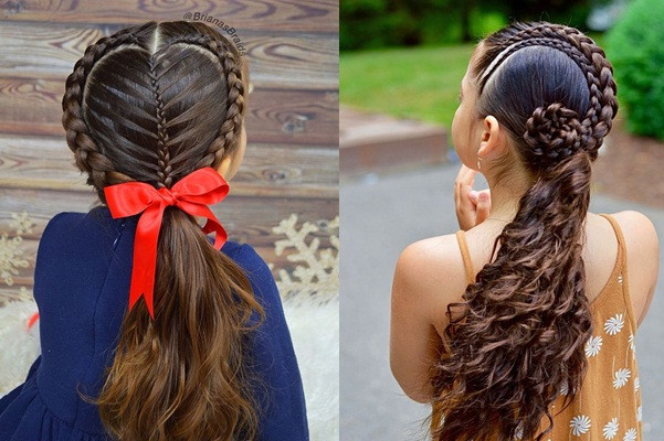 Học bà mẹ 2 con tự tết tóc cho con gái xinh như công chúa Hoc ba me 2 con tu tet toc cho con gai xinh nhu cong chua