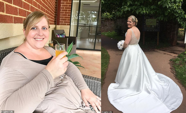 Giảm thành công 25kg trong 6 tháng để mặc vừa váy cưới nhỏ hơn 3 size Giam thanh cong 25kg trong 6 thang de mac vua vay cuoi nho hon 3 size