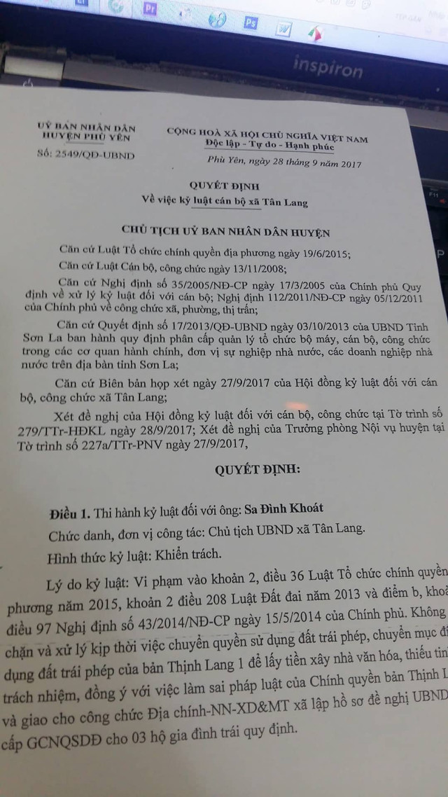 Cán bộ xã ở Sơn La tự ý bán đất công chỉ bị... khiển trách - Hình 4 Can bo xa o Son La tu y ban dat cong chi bi... khien trach-Hinh-4