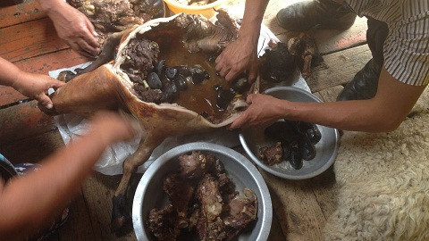 Choáng với món Boodog 'dê nhồi đá nóng' người Mông Cổ có một không hai - Hình 9 Choang voi mon Boodog 'de nhoi da nong' nguoi Mong Co co mot khong hai-Hinh-9