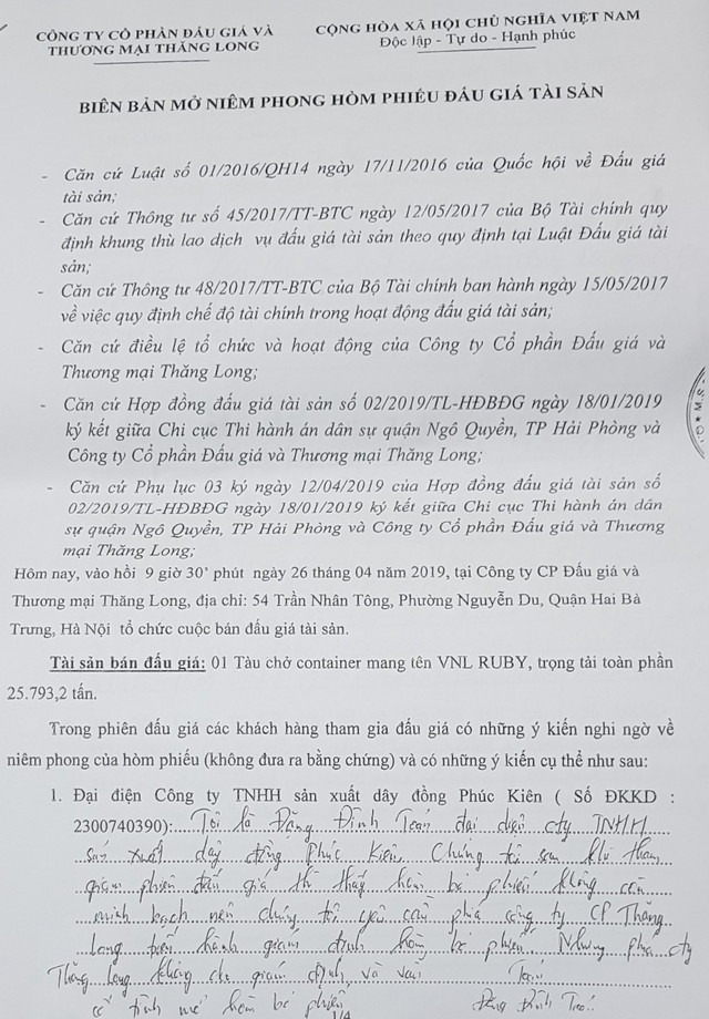 Dau gia tau Vinalines RUBY, Cong ty Thang Long bat chap lam sai luat?-Hinh-3